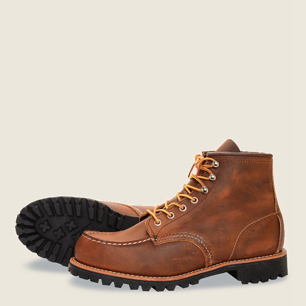 Red Wing Heritage Boots Brown - Mens Roughneck - 6-inchr Rough & Tough Leather - 1489-CIAGT